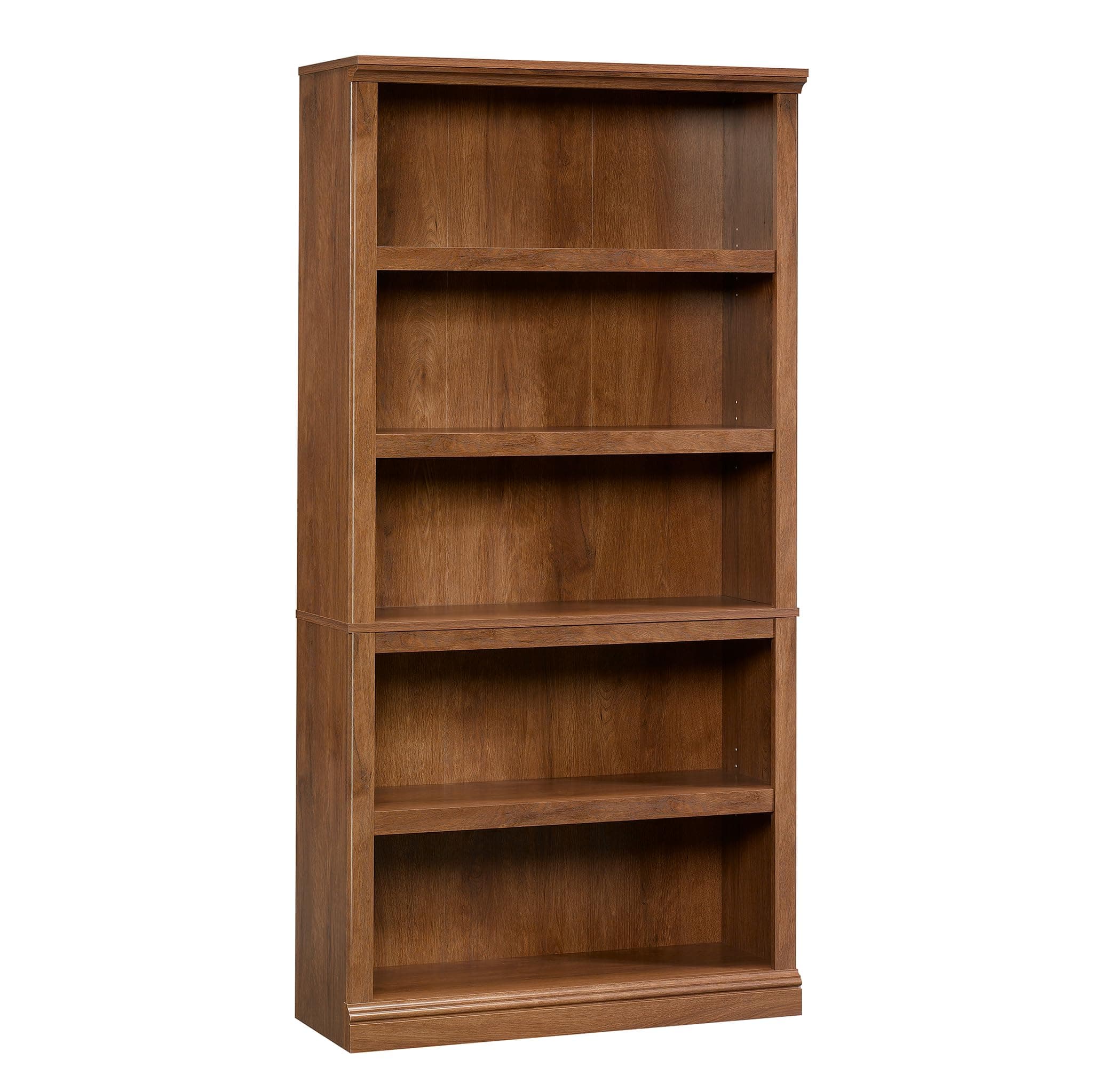 Sauder 5-Shelf Bookcase, Oiled Oak Finish
