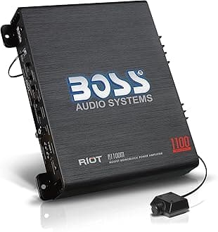 BOSS Audio Systems R1100M - 1100 Watt, Monoblock, Class A/B, MOSFET Amplifier With Remote Subwoofer Level Control