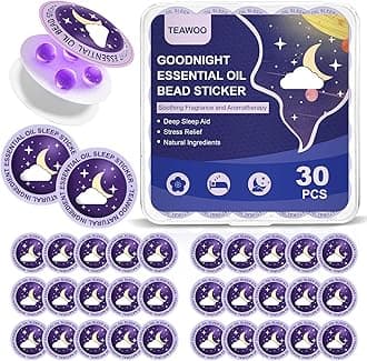 TEAWOO Kids Sleep Patches, Goodnight Sleep Oil Bead Sleeping Aid Patches (30 PCS, Serving Up to 120 Nights), Upgraded Sweet Dream Formula with 100% Natural Plant Ingredients