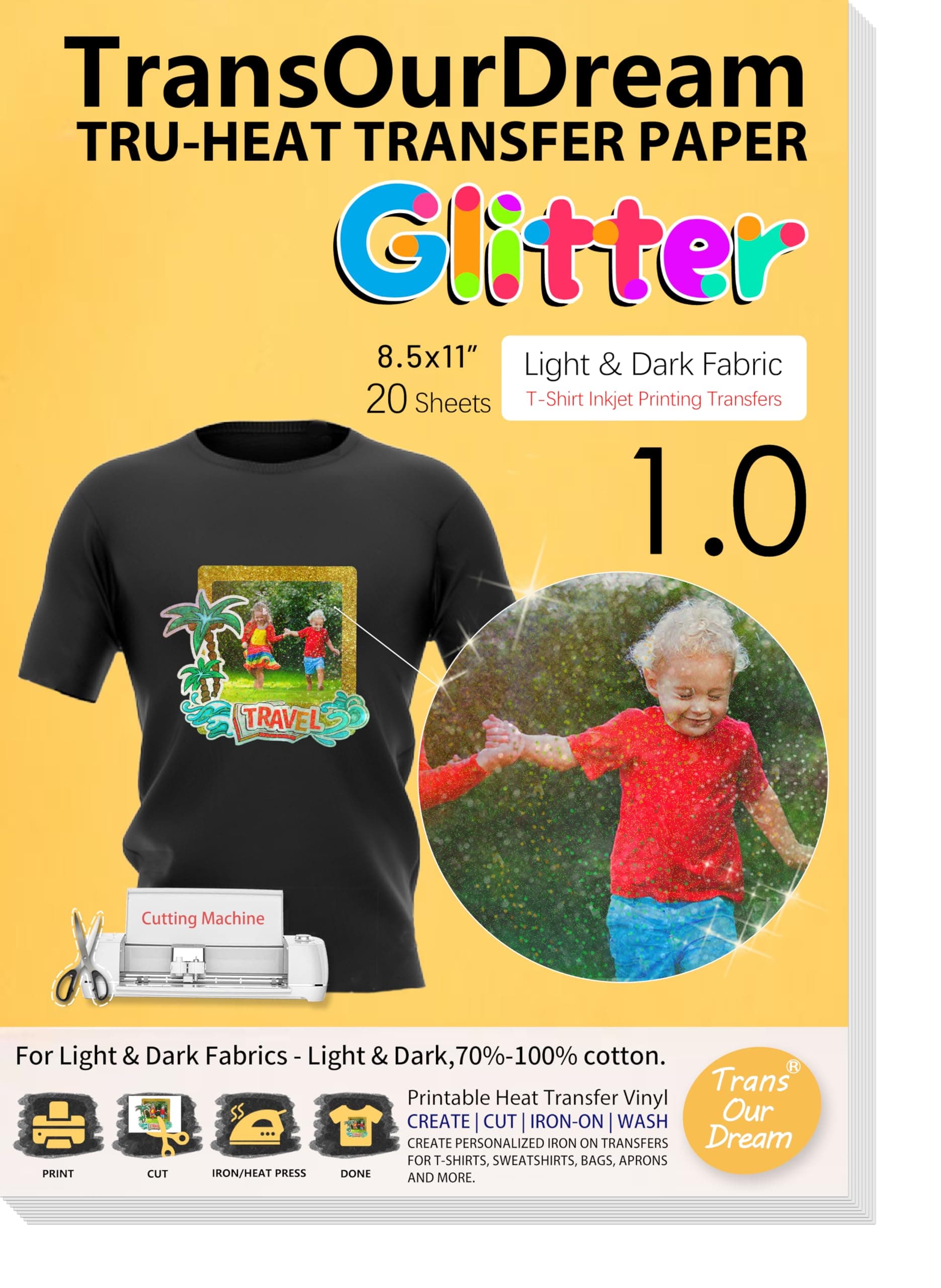 Inkjet Glitter Iron-on Transfer Paper