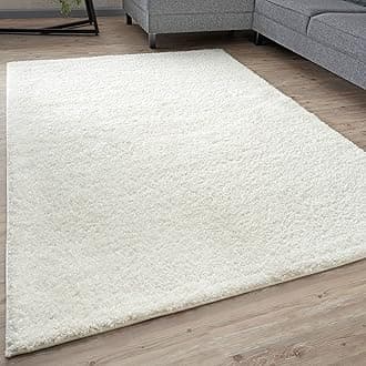 THE RUGS Living Room Rug - Shaggy Soft And Elegant Carpets For The Bedrooms And Kitchen, Easy To Clean, Many Different Sizes (200x290 cm, White)