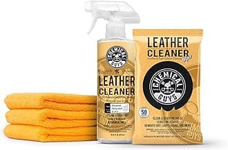 SPI_208_16KIT Complete Leather Cleaner Kit - 5 Items Including (1) 16 oz Sprayable Leather Cleaner, (1) 50 Pack of Leather Wipes & (3) 16"x16" Microfiber Towels
