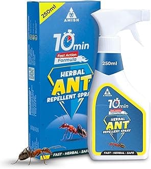 Amish Ant Repellent Spray 250ml for Home & Kitchen | Herbal Organic Indoor Outdoor | Pet Safe, Safe for Dogs | Eco Friendly Remover for Home, Plants | 10 minutes Formula| Repellent Spray
