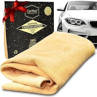 CarMax English Premium Grade Chamois Leather - Regular - the ideal shammy for glass, mirrors, chrome inside and out, super soft and highly absorbent, from the UK