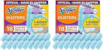 Swiffer Dusters, Ceiling Fan Duster, Multi Surface Refills with Febreze Lavender, 18 Count (Pack of 2)