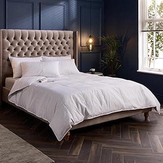 Snuggledown Hungarian Goose Down King Size Duvet 10.5 Tog - All-Year Round Quilt with Ethically Sourced 80:20 Blend | UK-Made, 300tc Cotton Cover, Box Stitch, Washable (225 × 220cm)
