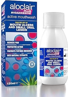 Plus Bioadhesive Mouth Ulcer Treatment Mouthwash 120ml. Long lasting protection, up to10-Hour Protection, Soothes Mouth Ulcers & Oral Lesions, for Adults & Children 4 Years +