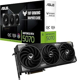 ASUS TUF GeForce RTX™ 5070 12GB GDDR7 OC Edition Graphics Card, NVIDIA, Desktop (PCIe® 5.0, HDMI®/DP 2.1, 3.125-Slot, Military-Grade Components, Protective PCB Coating, Axial-tech Fans)
