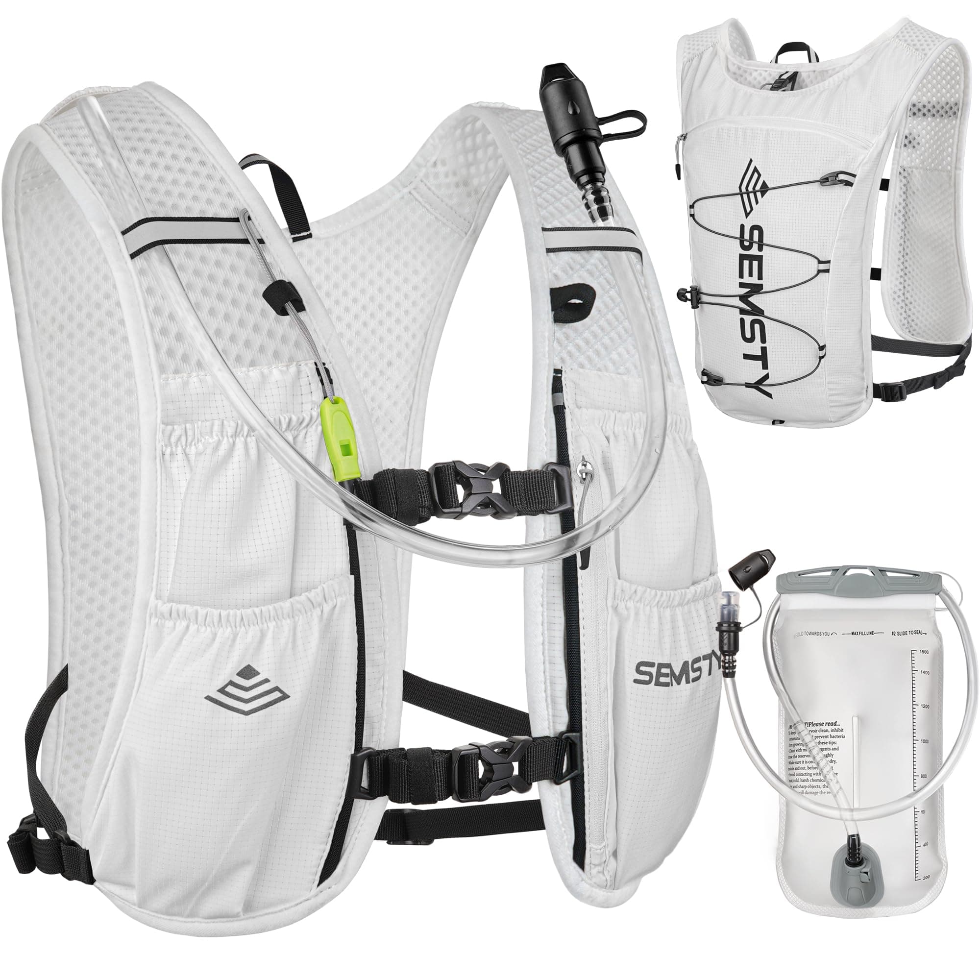 Running Hydration Vest 5L,Running Vest Pack with 1.5L Water Bladder,Lightweight Water Backpack for Hiking Running Cycling