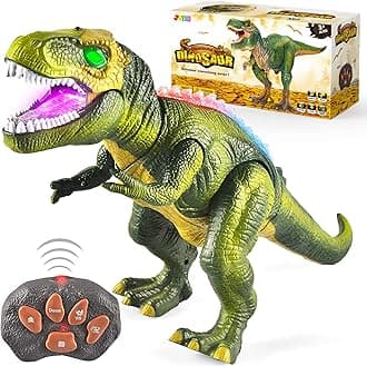 Robot Dinosaur Toy for Kids Boys 3+ Big T.rex with Light and Realistic Roaring Sound, Remote Control Walking & Dancing Dinosaur, Electronic Steam Toy, Birthday Gift for Kids Boys Girls