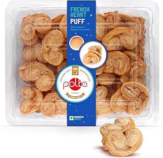 POLKA Pack of 3 , French Heart Puff , 350 X3= 1050 GM ,Gift Combo ,Gift Set ,Sweet Snacks , Sweet Puff