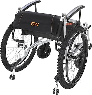 MobiQuip G-Explorer All Terrain, Lightweight, Folding, Manual Self Propelled Aluminium Wheelchair, Quick Release Wheels, Silver Frame, 18 inch Seat.