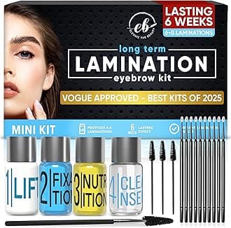 Elevate the Beauty At Home Brow Lamination Kit | Eyebrow Lamination Kit for DIY Use | Long-Lasting Brow Lift Results for Fuller, Defined Brows | Easy 4-Step System with Tools & Video Guide Included