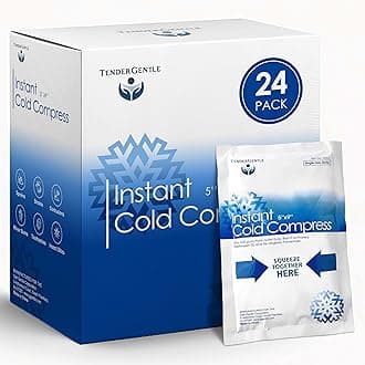 Instant Ice Packs for Injuries - 24 Pack of Disposable Cold Compress Ice Packs for Sprains, Strains, Contusions, Minor Burns, Toothaches, and More