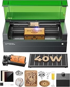 S1 40W Laser Cutter and Laser Engraver for Tumblers, 23.93" x 15.16" Bed Size, 600mm/s Speed, Laser Engraving Machine, Laser Engraver for Wood and Metal, Acrylic, Big Project - Rotary Bundle
