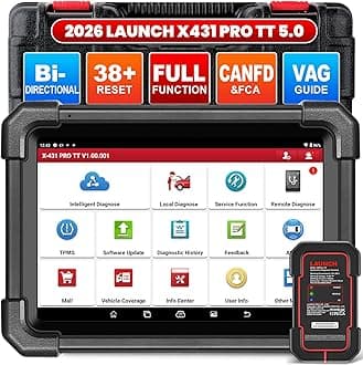 X431 PRO TT 2026 Newly Bidirectional Scan Tool, Bluetooth Launch Scanner with DBSCar VII Connector, 38+ Reset for All Cars, Online ECU Code, CANFD, FCA AutoAuth, VAG Guide, 2 Yrs Free Update