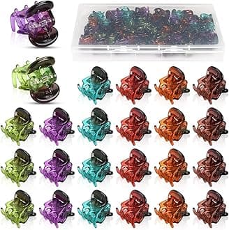JANYUN 48Pcs Colorful Mini Hair Claw Clips, Small Hair Clips for Girls Women Fine Hair Plastic Multifunction Clamp Clips Hair Accessories Gifts