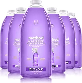 Method All-Purpose Cleaner Refill, French Lavender, Perfect for Most Counters, Tiles, Stone, and More, 68 Fl Oz bottles, (Pack of 6)