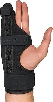 Metacarpal Finger Splint Hand Brace | Pinky Finger Splint For Boxer Fractures, Broken Ring Finger | Little Finger Cast, Trigger Finger Immobilizer Straightener, Ulnar Gutter Splint Support | RIGHT S/M