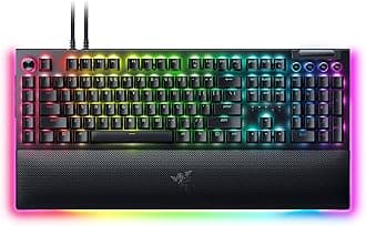 BlackWidow V4 Pro Wired Mechanical Gaming Keyboard: Orange Switches Tactile & Quiet - Doubleshot ABS Keycaps - Command Dial - Chroma RGB - Magnetic Wrist Rest - Snap Tap