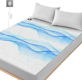 Grounding Bed Sheet, Grounding Mat Earthing UK with 10% Silver Fiber & 90% Organic Cotton for Improved Sleep Pain Relief and Healthy Earth Energy Mat (193x203cm)