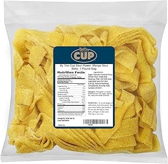 By The Cup Mango Sour Belts, 1 lb Bulk Bag