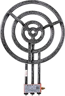 Machika L-60 Butane/Propane Burner | Professional Paella Pan Burner | 4 Rings Outdoors Burner | Ceramic Coating | Perfect for Restaurants, Outdoor Events and More | Fits up to 35 Inches Pans |