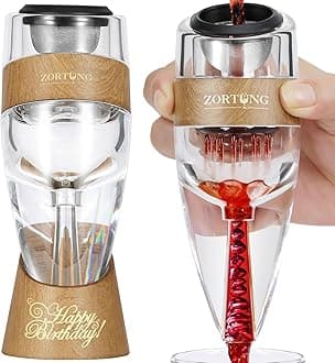 Premium Wine Aerator Pourer-Birthday Gift Edition-Enhance Wine Flavor with Unique Multi-Stage Aeration System,Great Birthday Gift for Wine Lovers