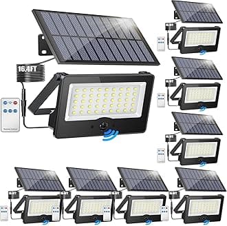 8 Pack Solar Outdoor LED Wall Lights,20W Motion Sensor Security Lights with 3 Lighting Modes Cordless LED Flood Light Solar Wall Lights Waterproof Solar Powered Lights for Wall Garden Garage
