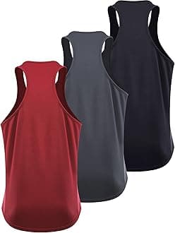 NELEUS Men's 3 Pack Running Tank Top Dry Fit Y-Back Athletic Workout Tank Tops