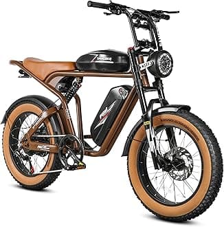 SAMEBIKE 2000W/4000W Electric Bike for Adults, 48V 36Ah Dual Battery Ebike Hydraulic Full Suspension, 34Mph/37Mph & 100 Miles Range Electric Bike, 20"*4.0" Electric Motorcycle for Adults, 7-Speed&UL