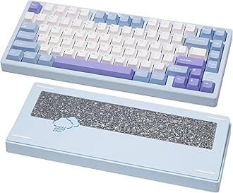 WOBKEY Rainy 75 Aluminum HMX/JWK Switches Mechanical Keyboard with Superior Acoustics, Wired, BT, 2.4G Wireless Connectivity (Pro - Blue(WOB Switch))