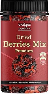Dried Berries Mix 250gm - Mix of Blueberry, Goji berry, Strawberry & Cranberries Dry fruits - Rich in Nutrients & Antioxidants
