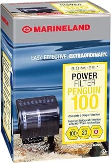 Penguin Bio-Wheel Power Filter 100 GPH, Multi-Stage Aquarium Filtration