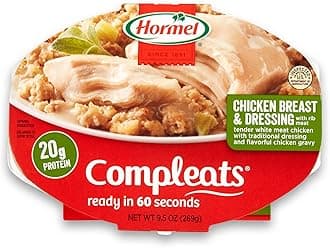 HORMEL COMPLEATS Chicken Breast & Dressing Microwave Tray, 9.5 Ounces (Pack of 6)