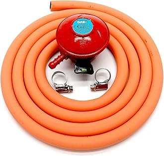 Huddersfield Gas Patio Regulator 27Mm Clip On With 2M Hose + 2 Clips Fits Calor/Flogas