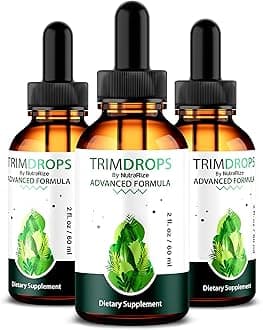 (3 Pack) Trim Drops Liquid, Official TrimDrops for Overall Health & Wellness, All Natural Formula to Maintain Healthy Body, Premium Trim Drops Formula, TrimDrops Gotas Review (90 Servings)