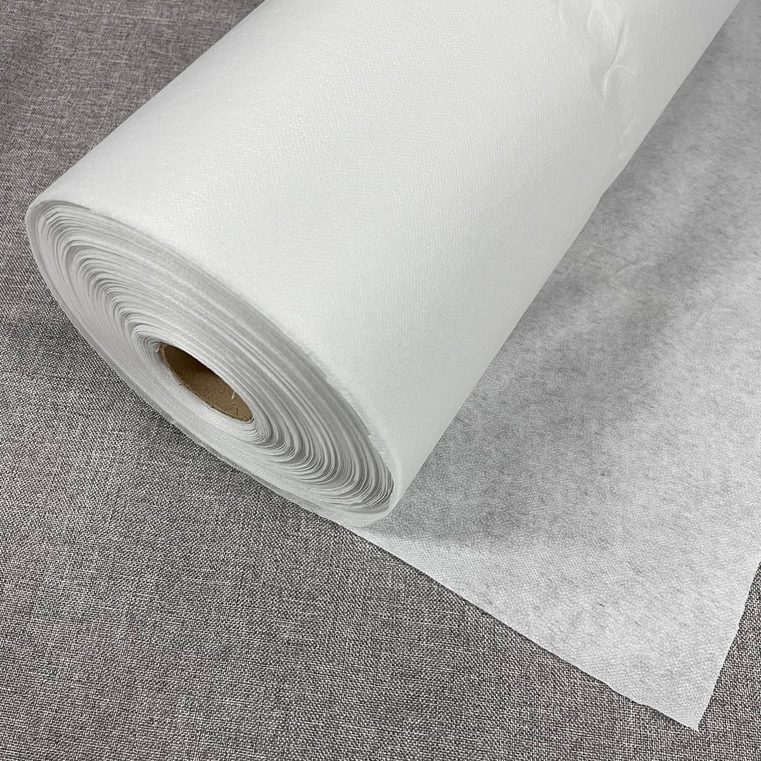 Iron On Interfacing Fabric for Sewing Single-Sided Fusible Interfacing Lightweight White (30g - 2 metros)