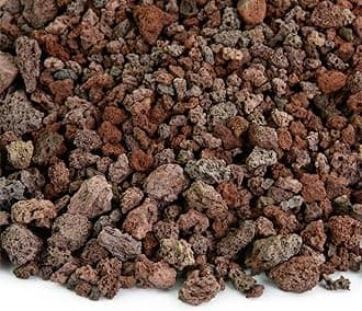 Red 3/8 Inch Lava Rock | Fireproof and Heatproof Volcanic Lava Rock, Perfect for Fire Pits, Fireplaces, BBQs and More. Indoor and Outdoor use - Natural Stones | 10 Pounds