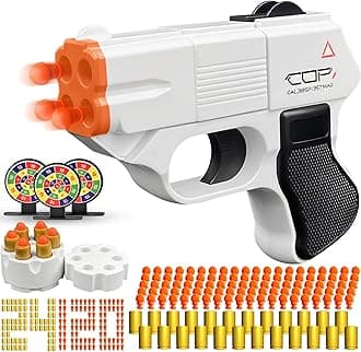 Fidget Toy Gun, Small Toy Revolver Gun, Mini Shell Ejecting Toy Guns for Boys, Semi-Automatic Toy Pistols Shooting Games Birthday Gifts for for Kids Age 6+