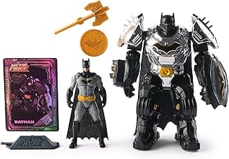 DC Comics, Metal Force Batman Action Figure, 6-Inch with 4-Inch Mini Figure, Built-in Blaster and Armor Suit, Super Hero Kids Toys for Boys and Girls Ages 4 and Up