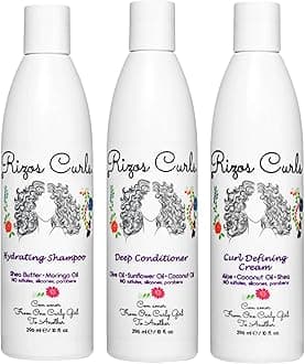 Trio Bundle, Hydrating Shampoo & Deep Conditioner & Curl Cream Bundle, Gently Cleanse and Hydrate Curly Hair, Style & Define Curls for Frizz Free Volume, For All Curl Patterns 2a - 4c