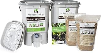 Bokashi Composting Starter Kit (Includes 2 Bokashi Bins, 3.5lbs of Bokashi Bran and Full Instructions)