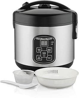 Hamilton Beach 8-Cup Digital Programmable Rice Cooker & Food Steamer