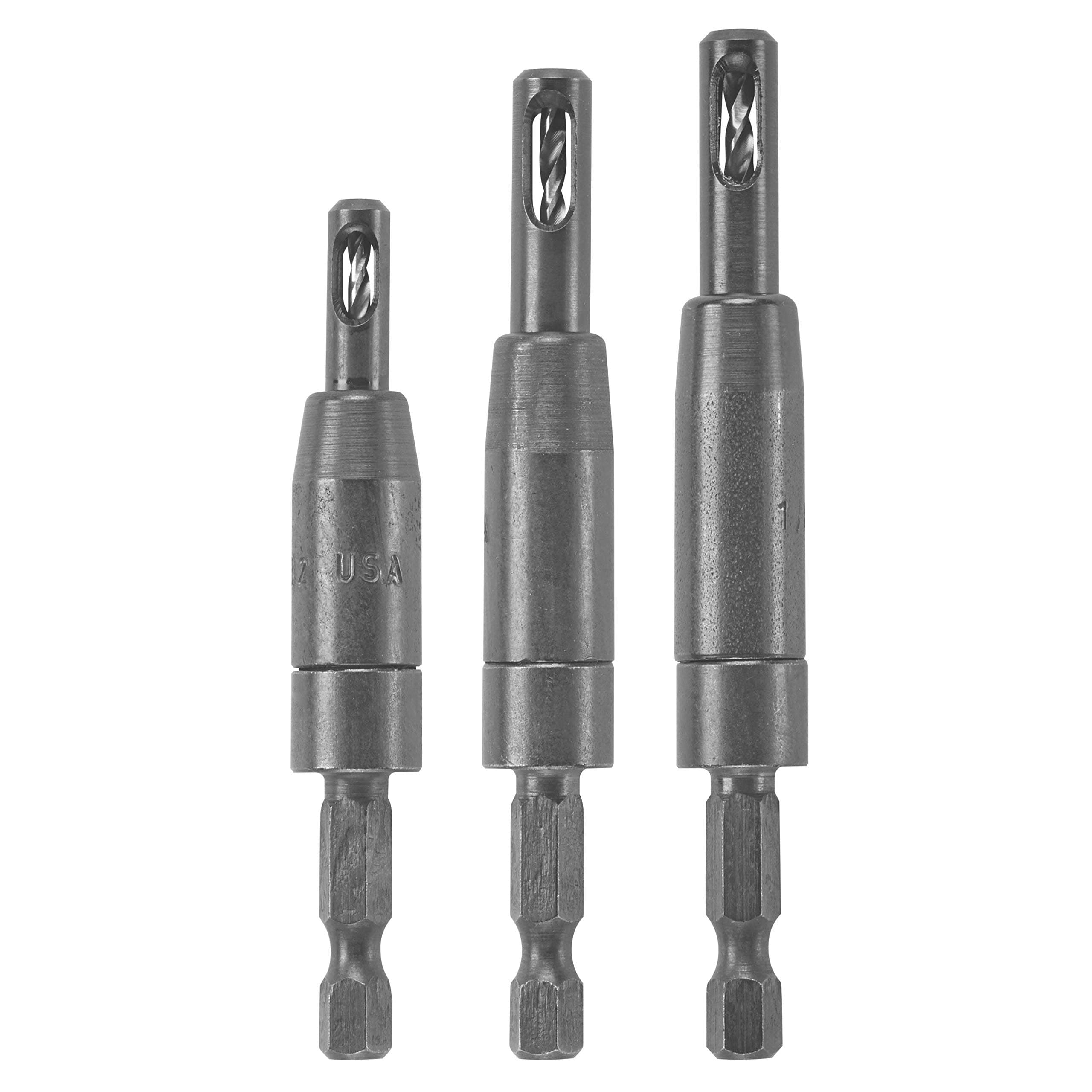 Bosch CC2430 Clic-Change 1/4 in. Self-Centering Drill Bit Assortment (3-Piece)