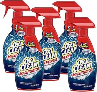 OxiClean Max Force Laundry Stain Remover Spray 12 Ounce, set of 5
