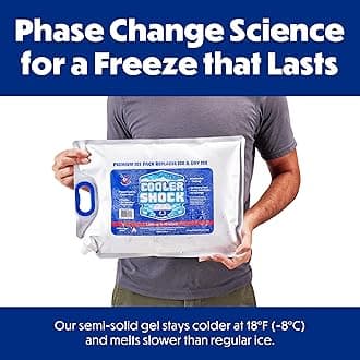 Cooler Shock - Reusable Ice Pack with Handle: Cooler Size 3 Pack