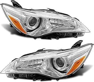2015 2016 2017 Camry Headlight Assembly Headlights for 2015-2017 Toyota Camry Headlamp Replacement Left and Right - Chrome Housing Pair