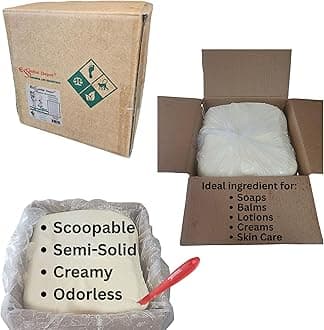 Essential Depot Beef Tallow - 50 lbs - Grass Fed - Non-GMO - Free from Lactose-Gluten-Glutamate-BSE - Custom Food Grade Poly Bag Inside a Corrugated box