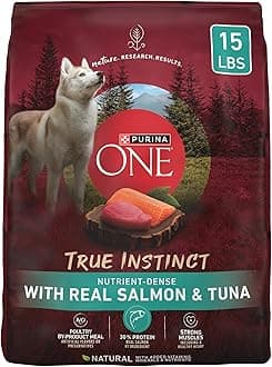 True Instinct With Real Salmon and Tuna Natural With Added Vitamins, Minerals and Nutrients High Protein Dog Food Dry Formula - 15 lb. Bag